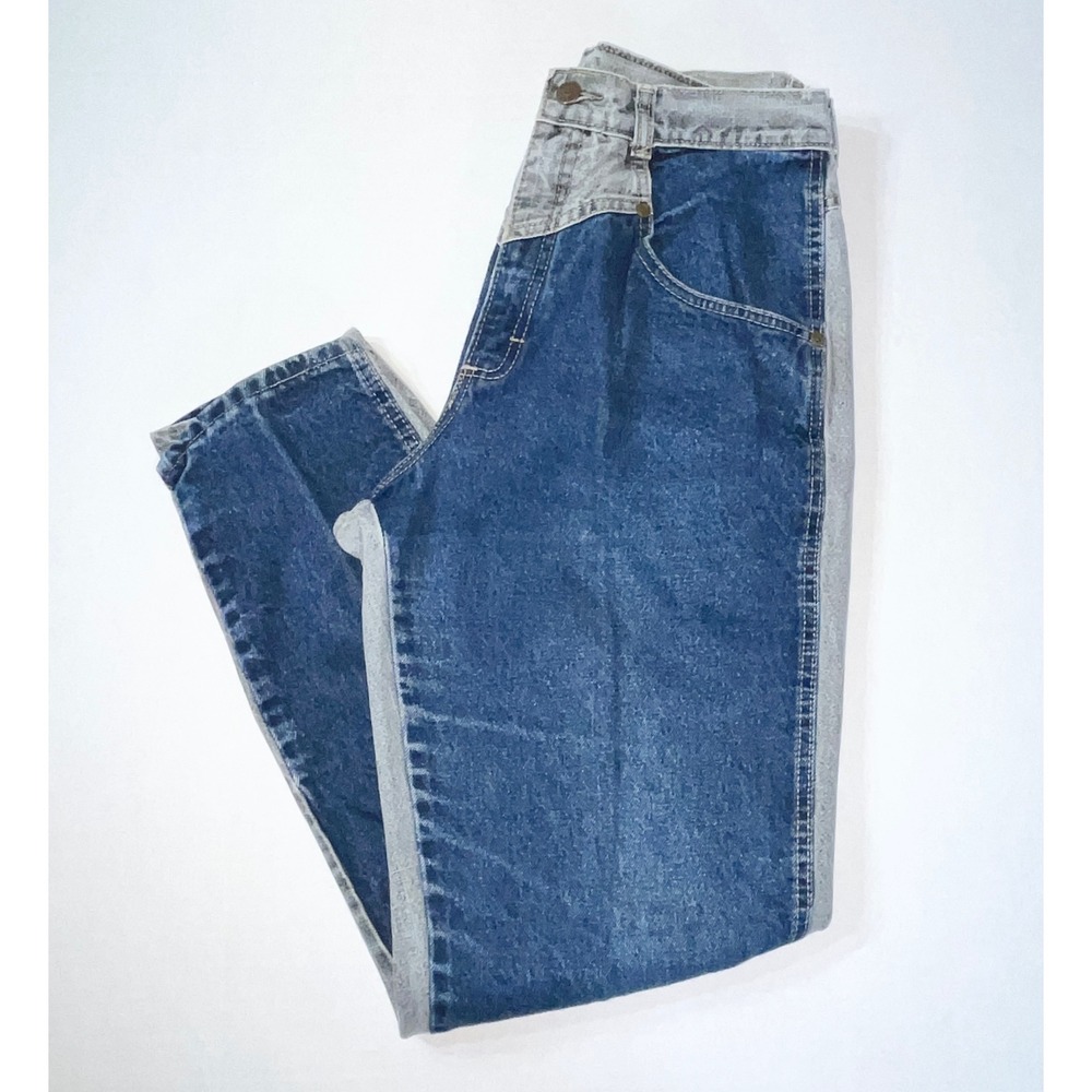 Vintage Zena Jeans Women's 28x28 Two Tone High Waisted Made in USA 80s

 80s